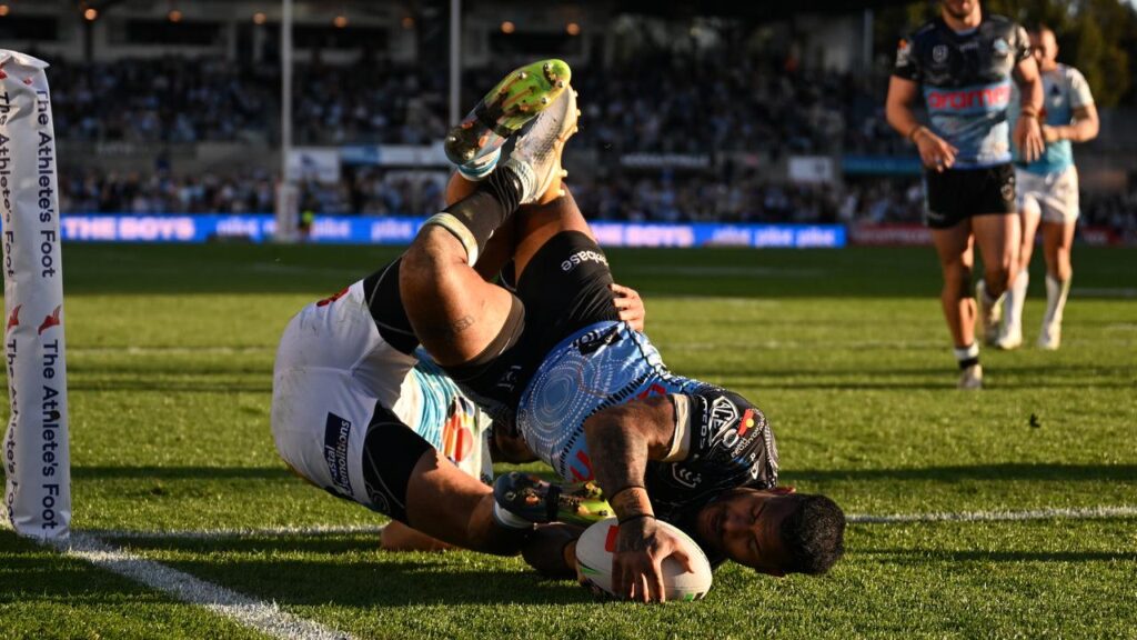 Cronulla have crushed Gold Coast to solidify their spot in the NRL top eight.
