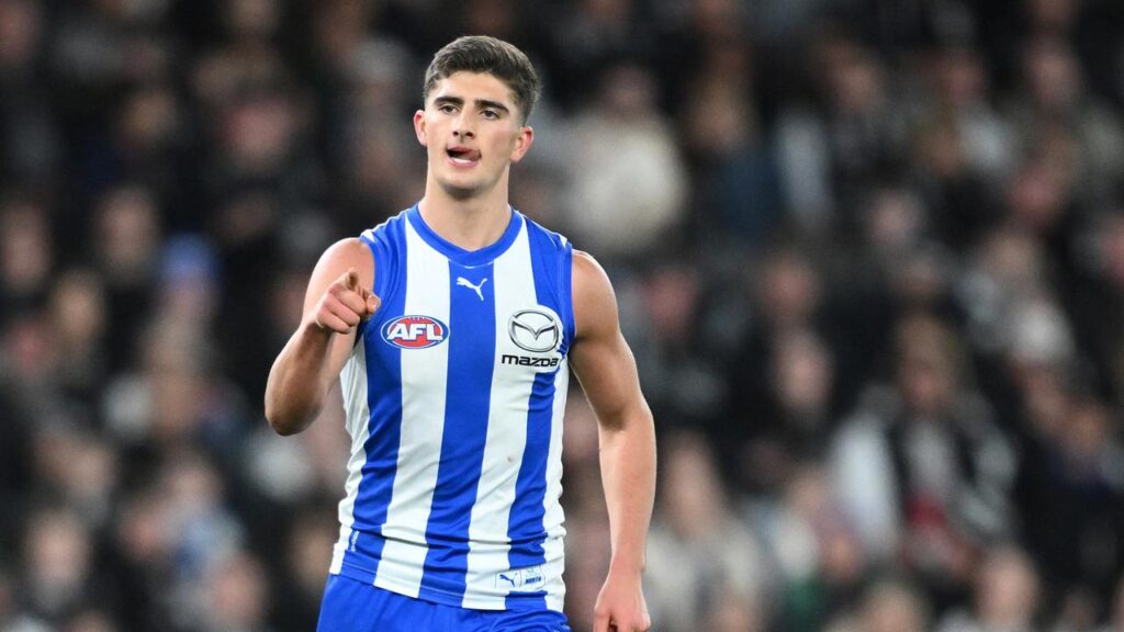 Harry Sheezel has matched the AFL’s possessions record in North Melbourne’s win over Richmond.
