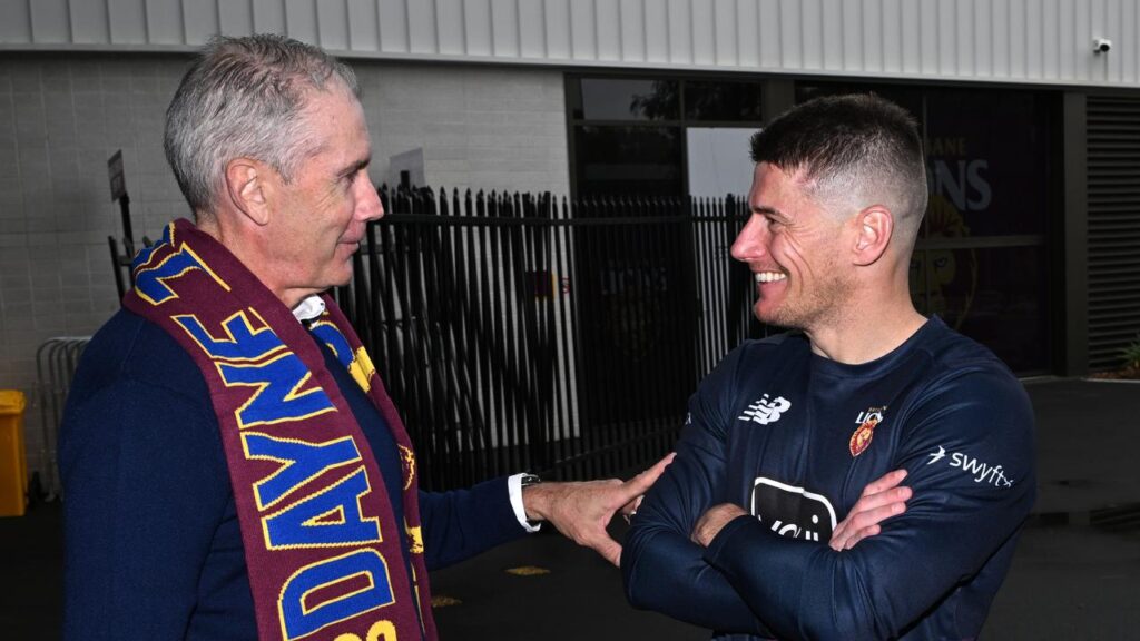 Ex-Lions great Marcus Ashcroft (l) has paid tribute to Dayne Zorko ahead of the star’s 300th match.
