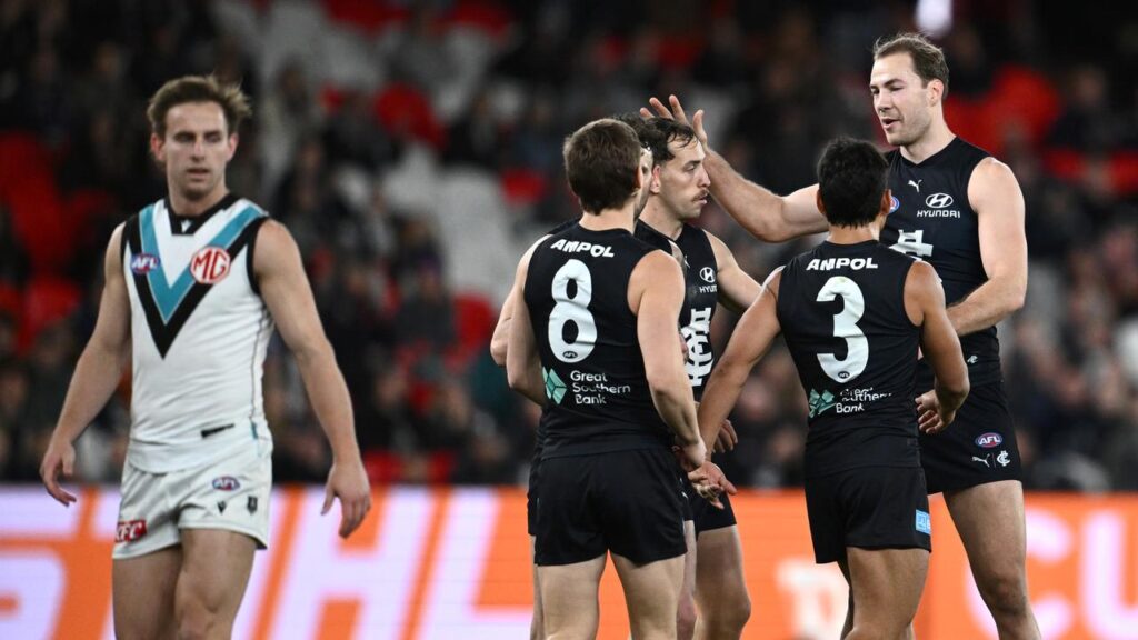 Harry McKay has starred in a big Blues win over Port Adelaide in Melbourne.
