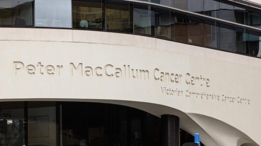 Peter MacCallum Cancer Centre was one of the hospitals where staff were allegedly filmed in toilets.
