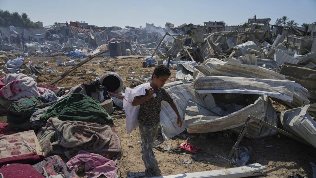 In a sign of growing despair at conditions in Gaza, residents staged a rare show of protest.
