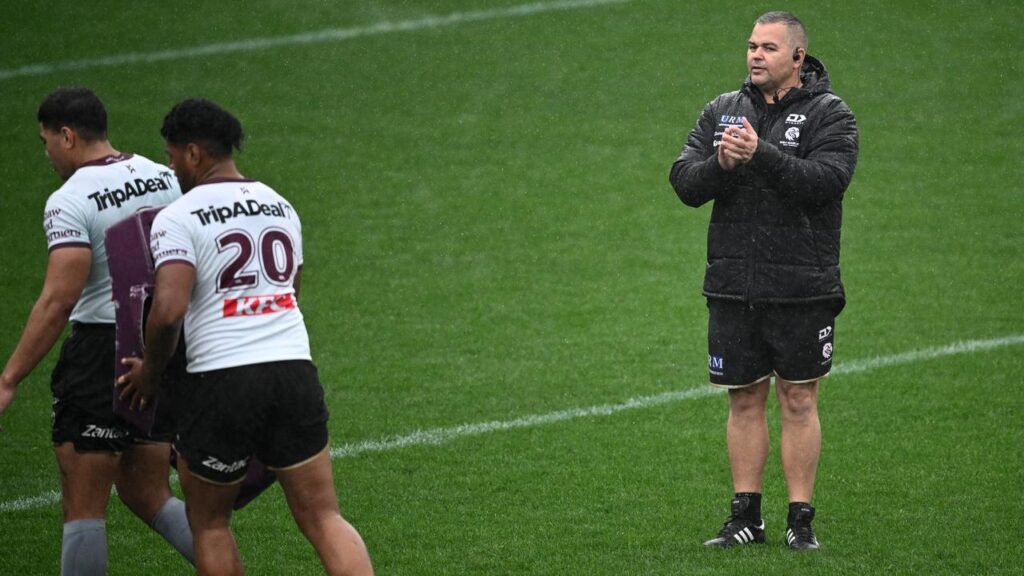 Coach Anthony Seibold has been facing criticism as Manly’s season falters.
