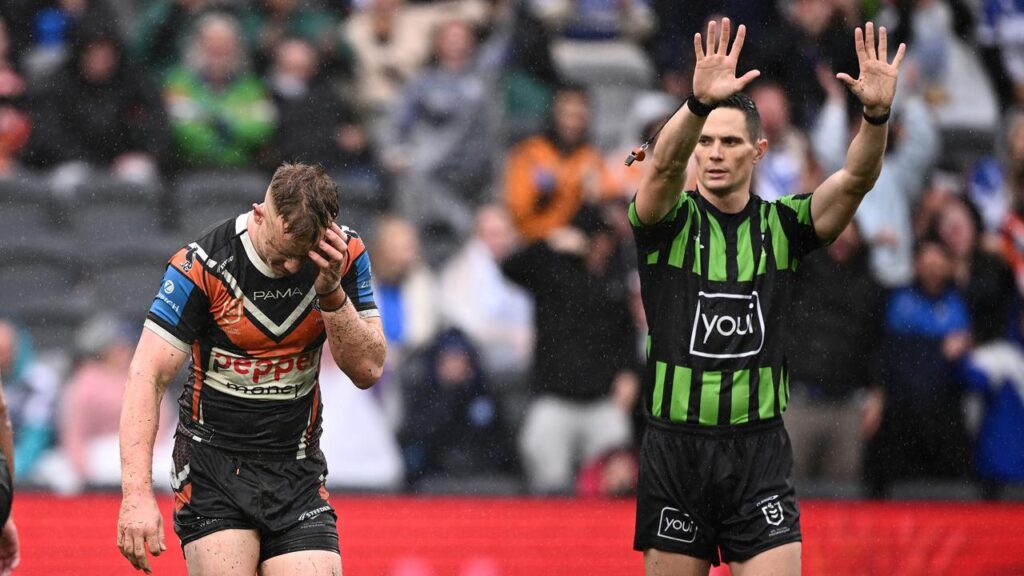 Wests Tigers forward Alex Seyfarth is facing a hefty 3-4 match ban for a high tackle.
