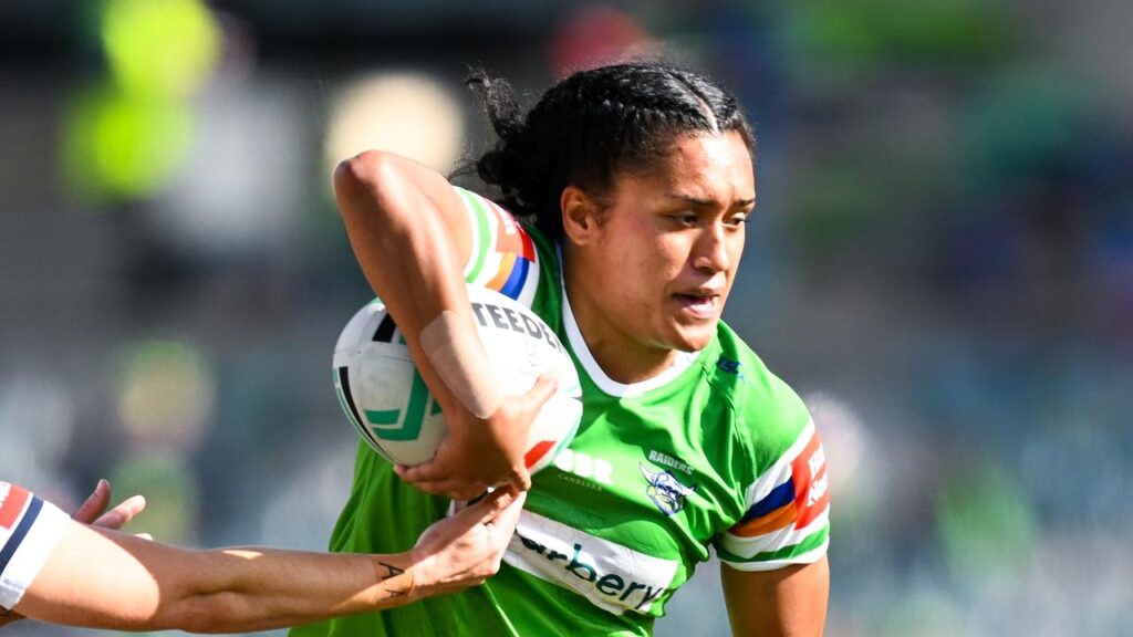 Zahara Temara scored 16 points as Canberra thrashed Canterbury in the NRLW.