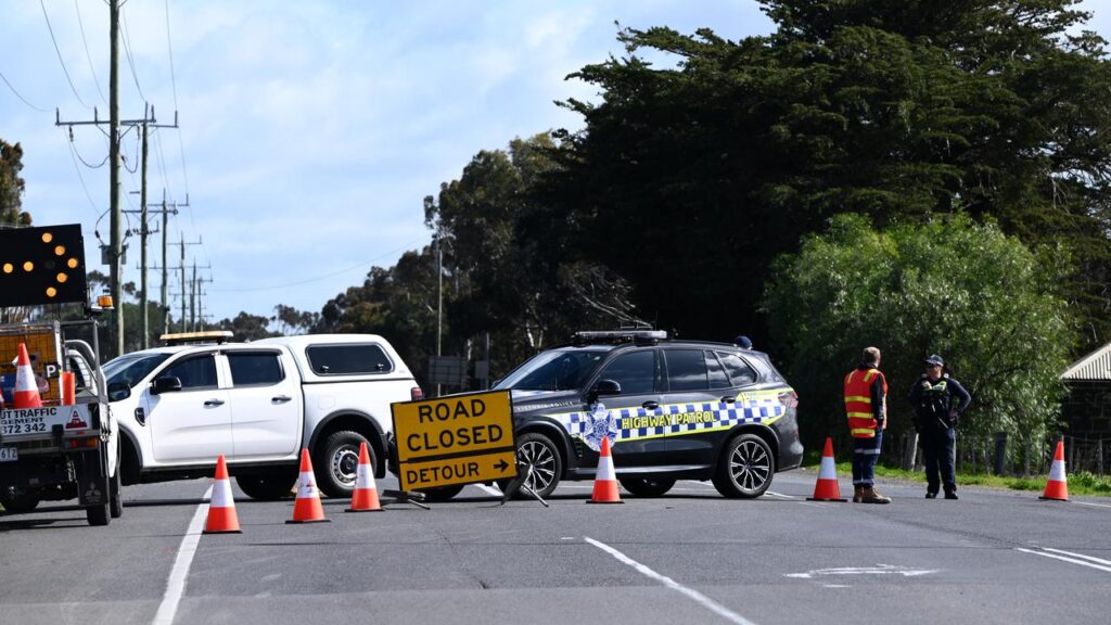The school bus crash near Stonehaven closed a highway west of Geelong.