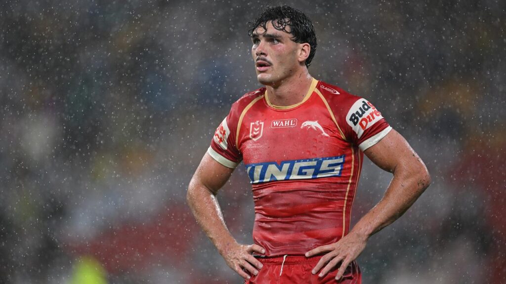 Dolphins centre Herbie Farnworth has been injured an assisted from the field in Auckland.
