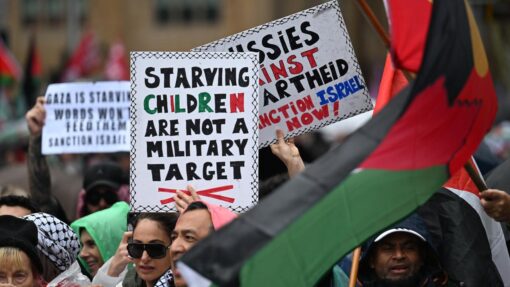 PRO PALESTINE SYDNEY HARBOUR BRIDGE MARCH