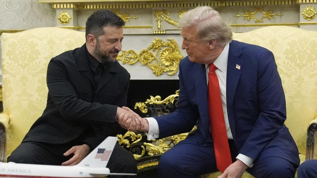 Volodymyr Zelenskiy’s meeting with Donald Trump was a marked contrast with their February encounter.
