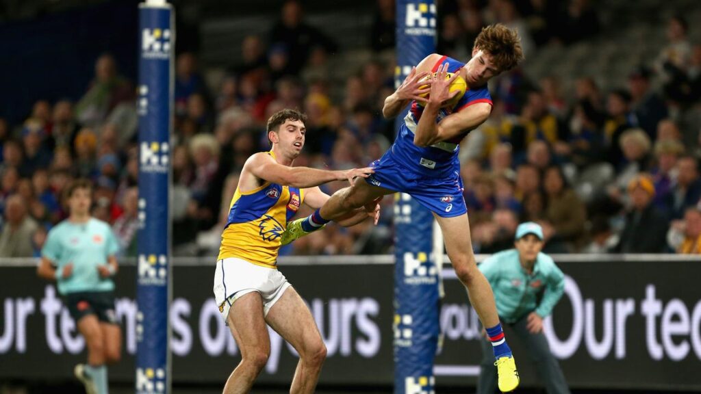 Father-son recruit Jordan Croft made a big impression with two goals on debut for the Bulldogs.
