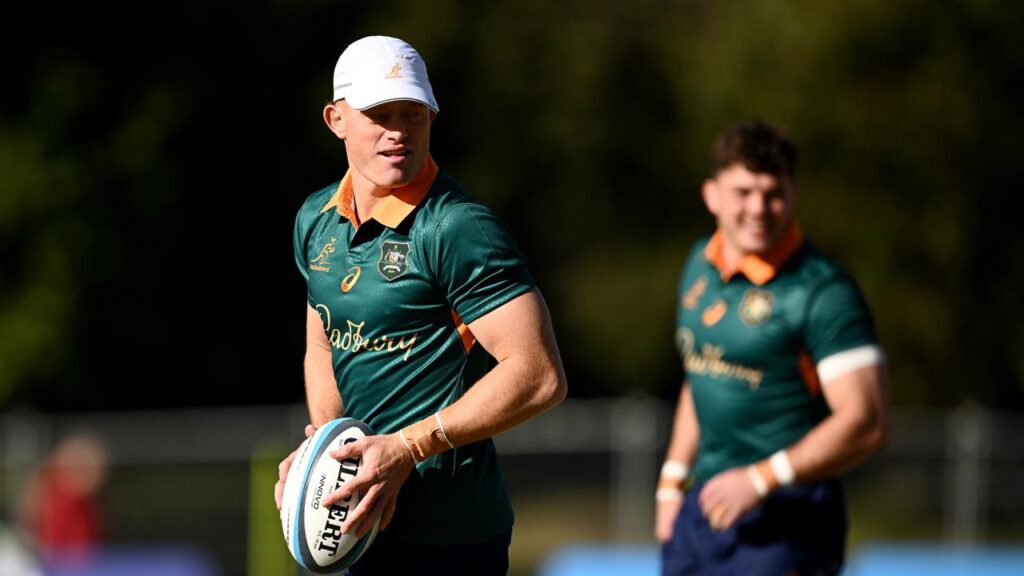 Tane Edmed will be on the bench at Ellis Park for the Wallabies’ clash against the world champs.
