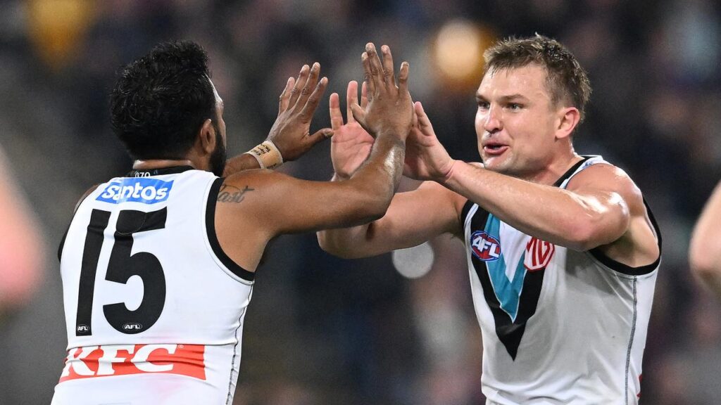 Port Adelaide’s Ollie Wines has been hit with a three-game ban for rough conduct. 
