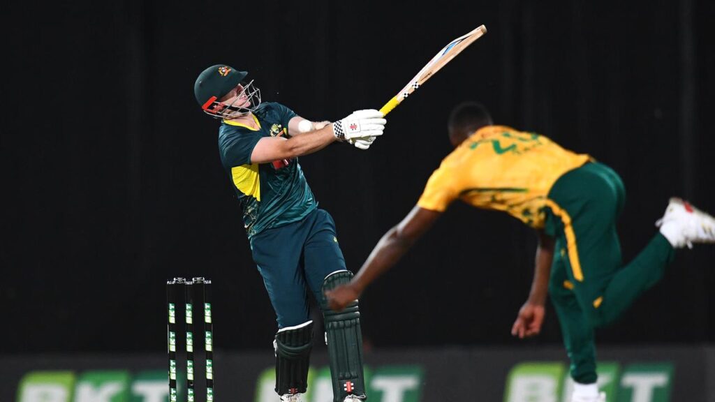 Mitch Owen is hit by a short delivery from Kagiso Rabada ruling him out of the white-ball series. 
