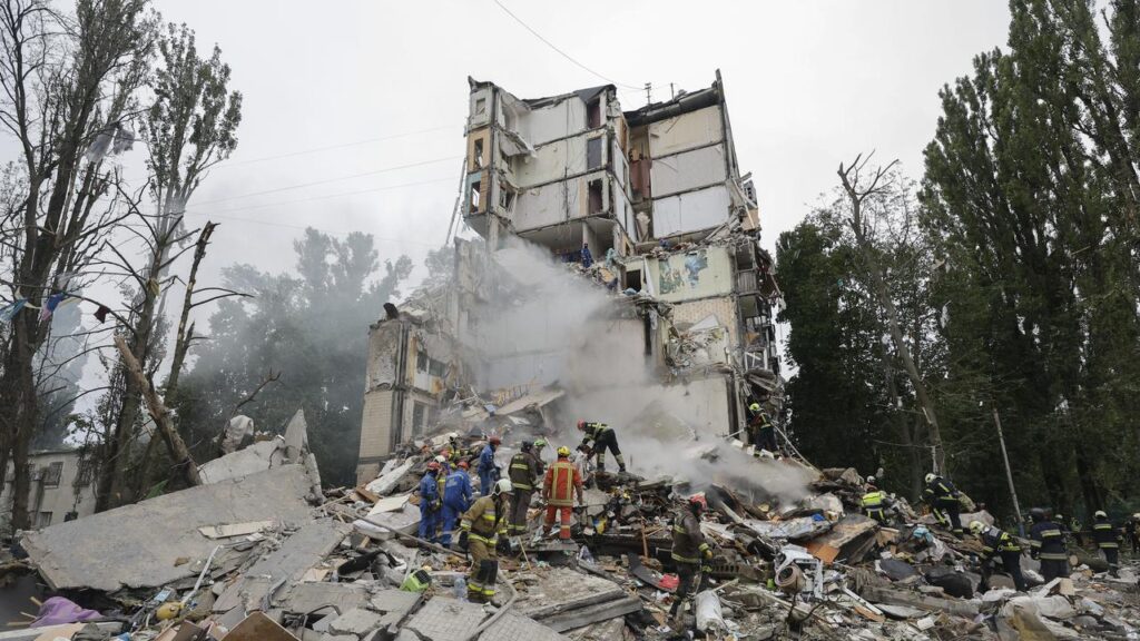 As Russian strikes continue, the EU and NATO have backed Ukraine’s place at peace talks.
