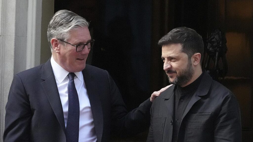 UK Prime Minister Keir Starmer is due to meet President Volodymyr Zelenskiy in London on Thursday.
