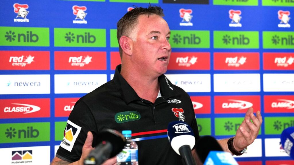Newcastle coach Adam O’Brien tells the media why he chose to call time on his Knights career.