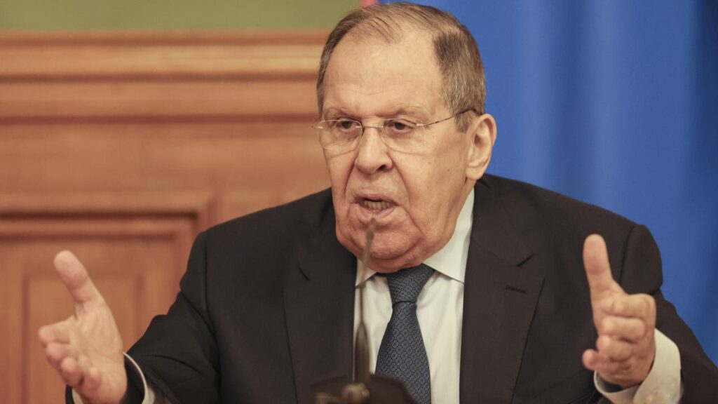 Russian Foreign Minister Sergey Lavrov hit out at NATO and the UE at a G20 meeting at the UN.
