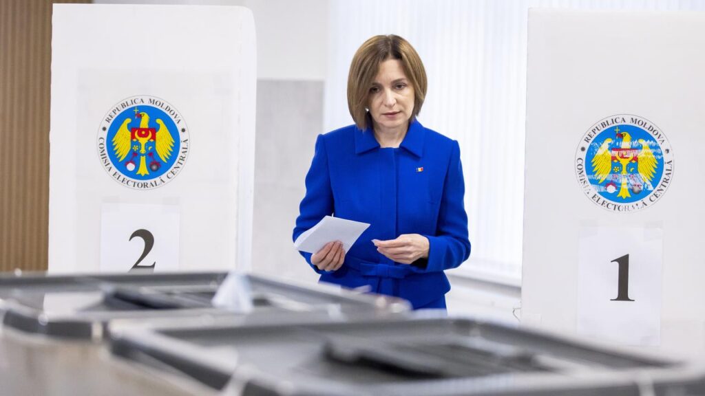 Moldova President Maia Sandu says this election is an existential moment for her country.
