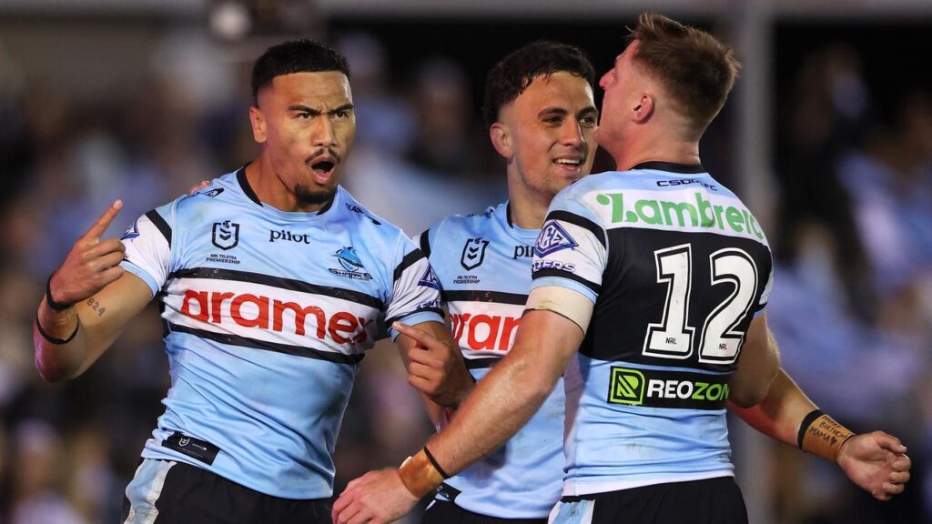 Cronulla are confident winger Ronaldo Mulitalo (L) will keep his emotions under control in Canberra.
