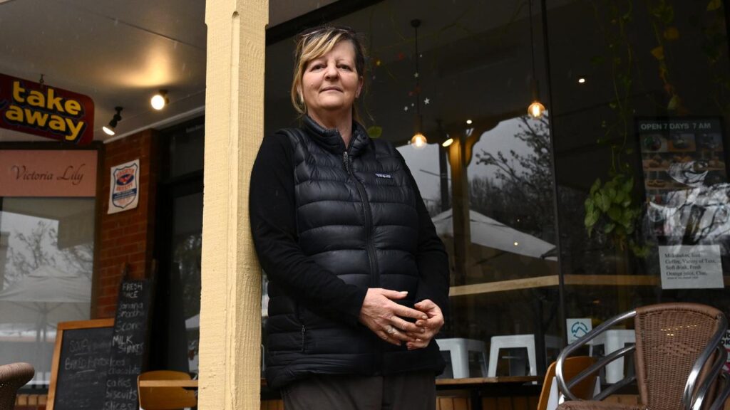 Cafe owner Leanne Boyd is among those whose businesses are suffering in Victoria’s high country.
