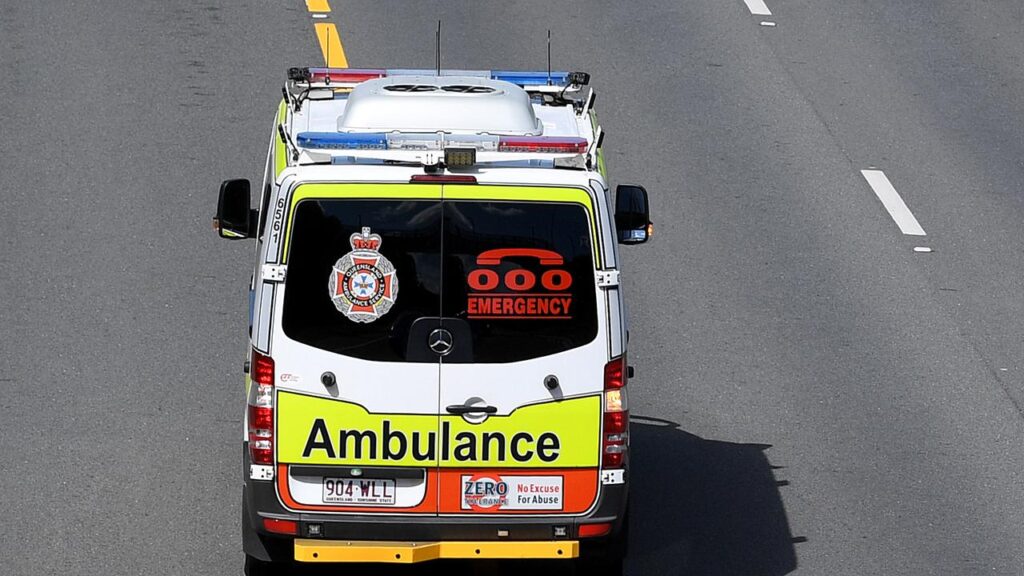 A baby boy has died after a ute crashed into a car that was parked on the side of a busy highway.
