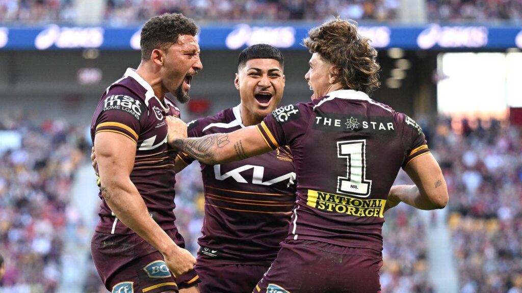 Brisbane centre Gehamat Shibasaki (L) has been recalled as Reece Walsh (R) suffered an injury scare.

