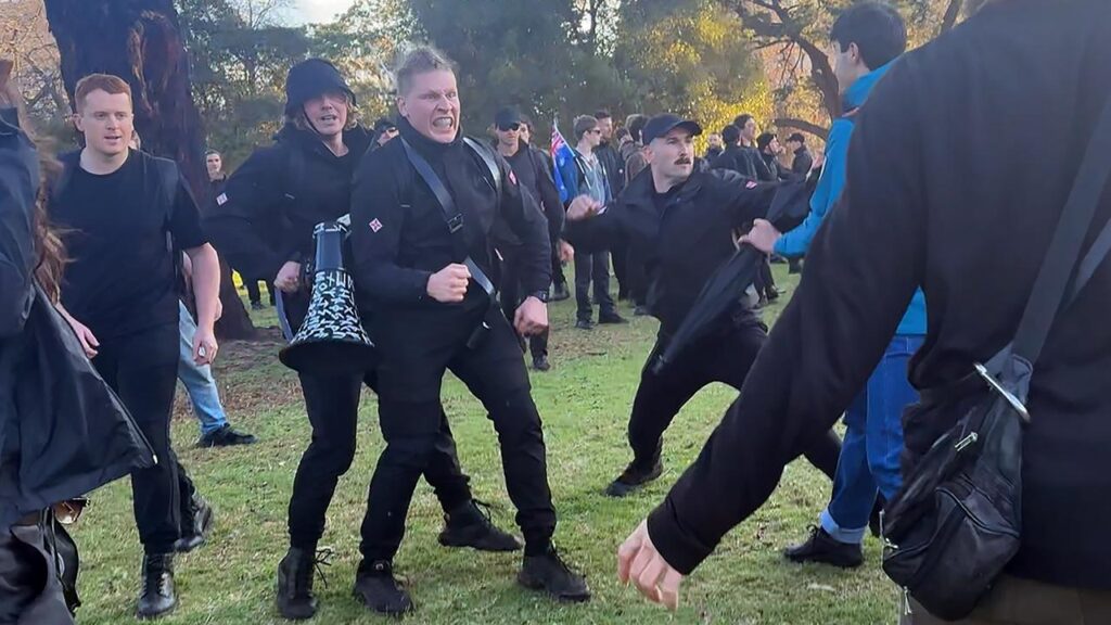 Neo-Nazi Thomas Sewell has been charged over a violent attack at an Indigenous site.