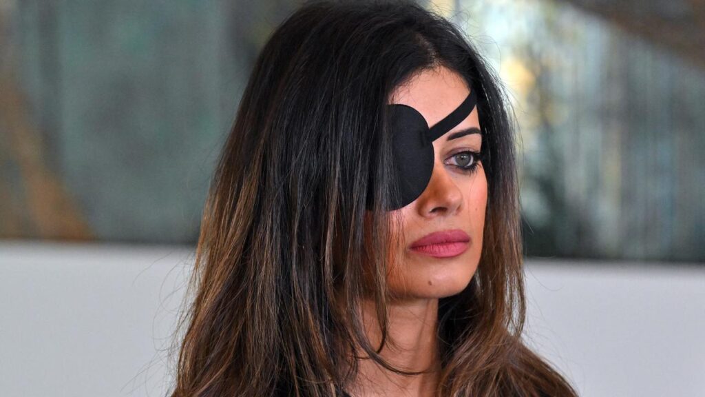 Hannah Thomas suffered a serious eye injury when she was arrested during a protest in June.
