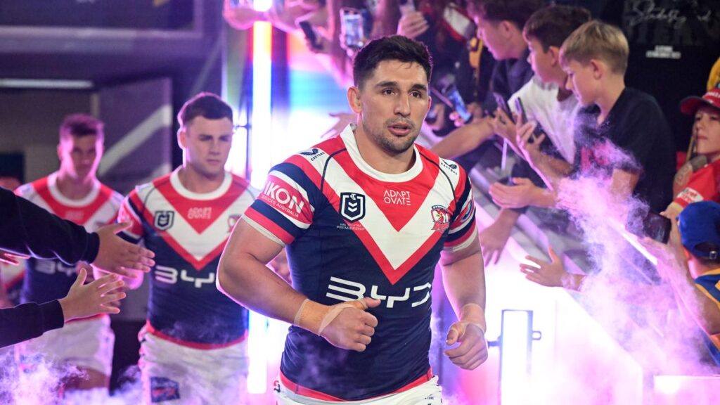 Sydney Roosters forward Victor Radley (R) will be picked for England, the coach says.
