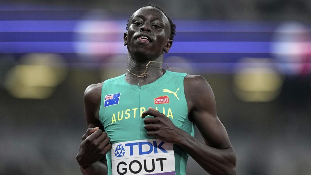 Australia’s Gout Gout has been eliminated in the 200m semi-finals at the world championships.
