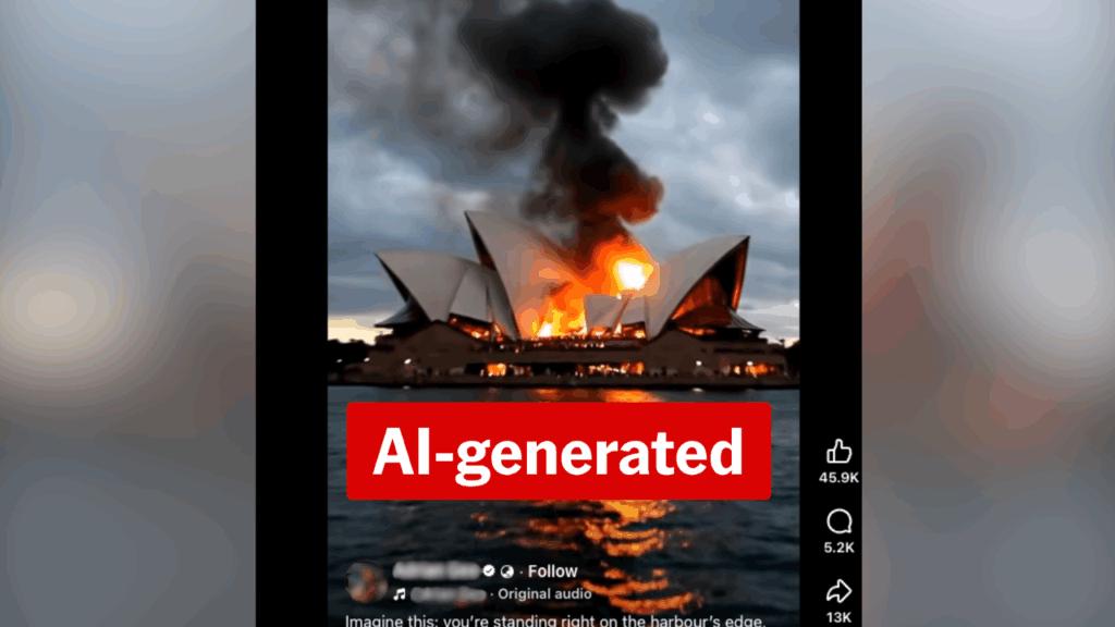 The Opera House disaster video came from a Facebook user that posts a range of similar fakes.
