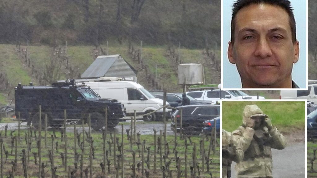 More than 500 personnel have been utilised in the search following the murder of two police.
