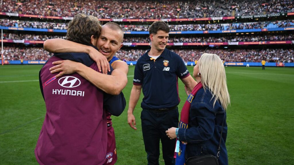 Jarrod Berry, who ruled himself out of the decider, joined the Lions on the ground after the game. 
