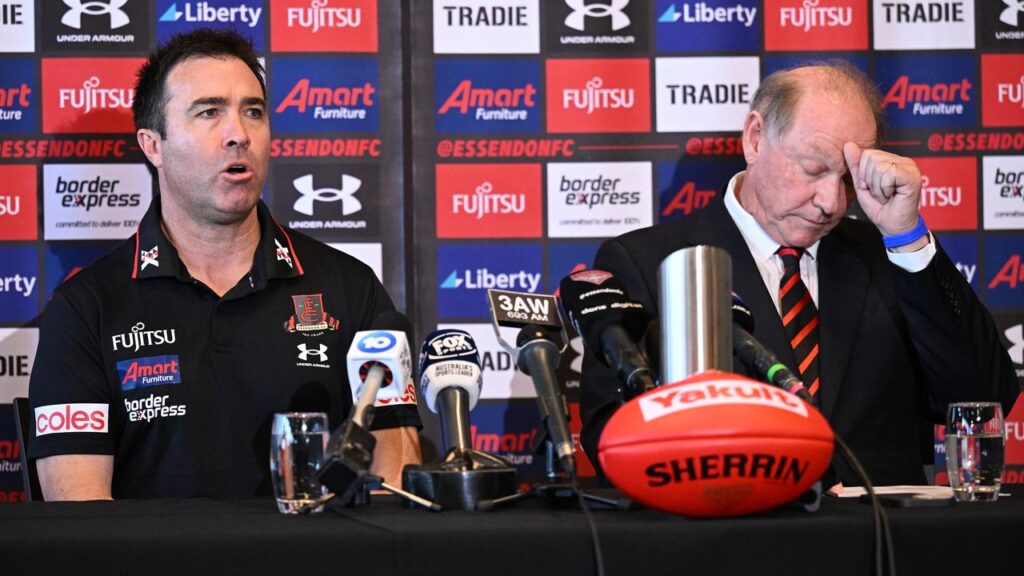 David Barham’s stint as Essendon president is over.
