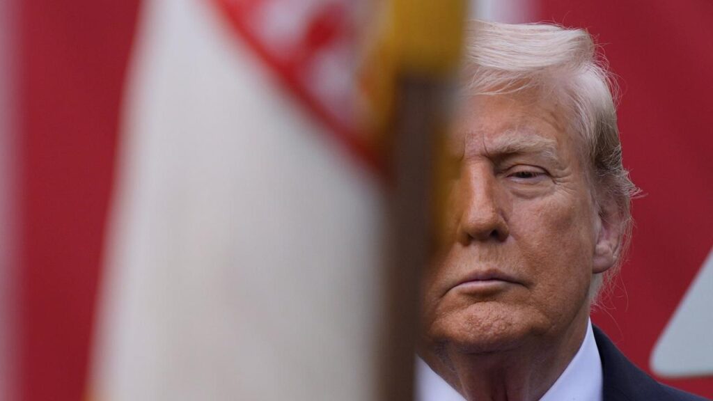 President Donald Trump says the United States will “have to come down very, very strong” on Russia.