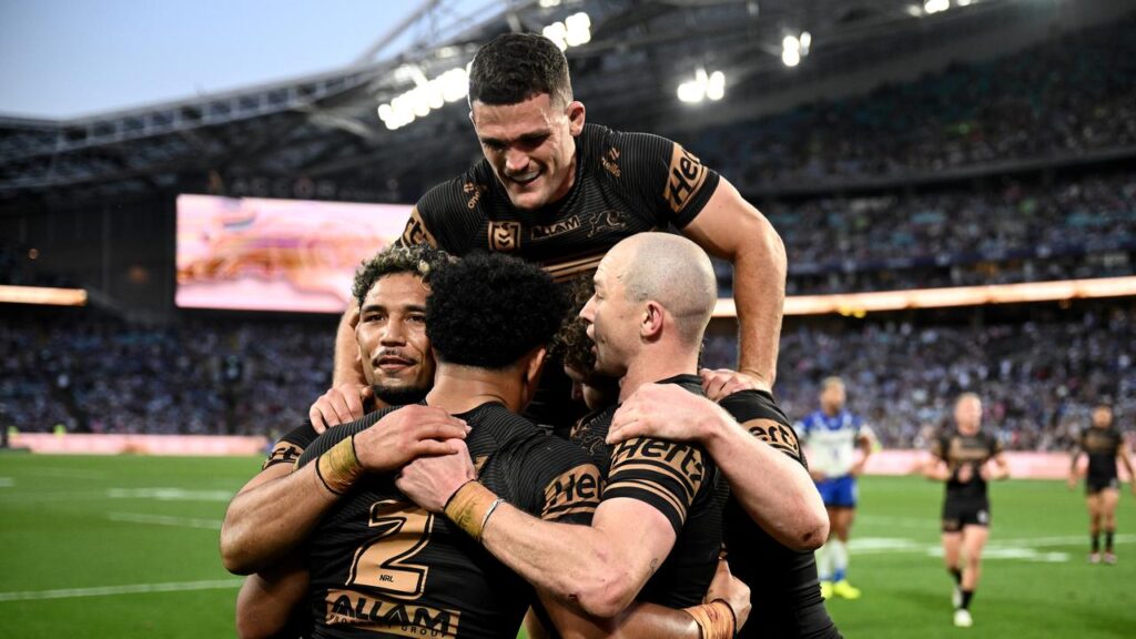 Penrith are into an NRL preliminary final after thrashing Canterbury.