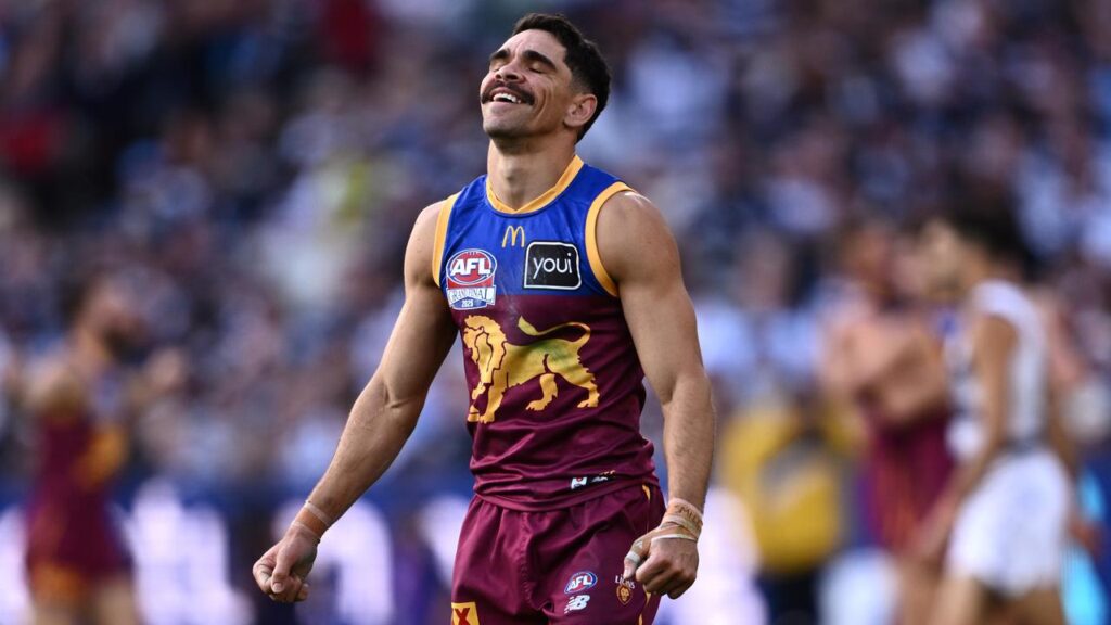 Charlie Cameron was one of Brisbane’s stars, kicking four goals in the grand final.
