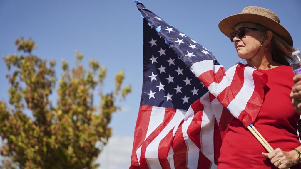 Supporters of right-wing activist Charlie Kirk have come out to pay tribute after his death.