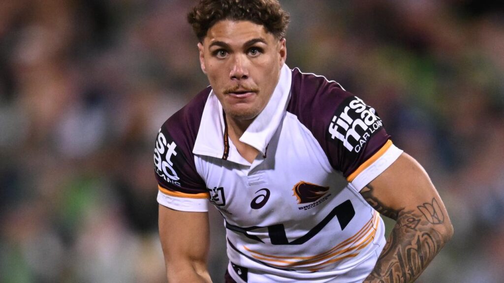 Broncos’ Reece Walsh was sin-binned for head-butting Canberra Raiders hard man Hudson Young.