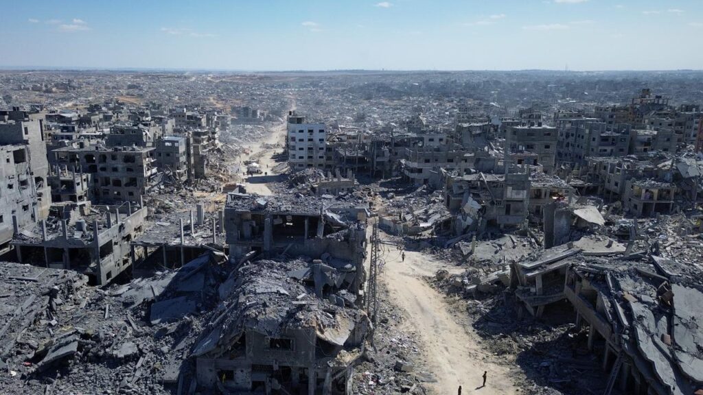 The Gaza Strip has been reduced to vast tracts of rubble by the war between Hamas and Israel.

