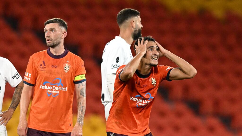 Dimitri Valkanis couldn’t believe his red card in Brisbane’s season-opening win over Macarthur.