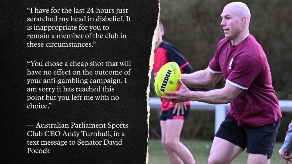 David Pocock has been dropped by a social sports club after it took umbrage at his complaint.