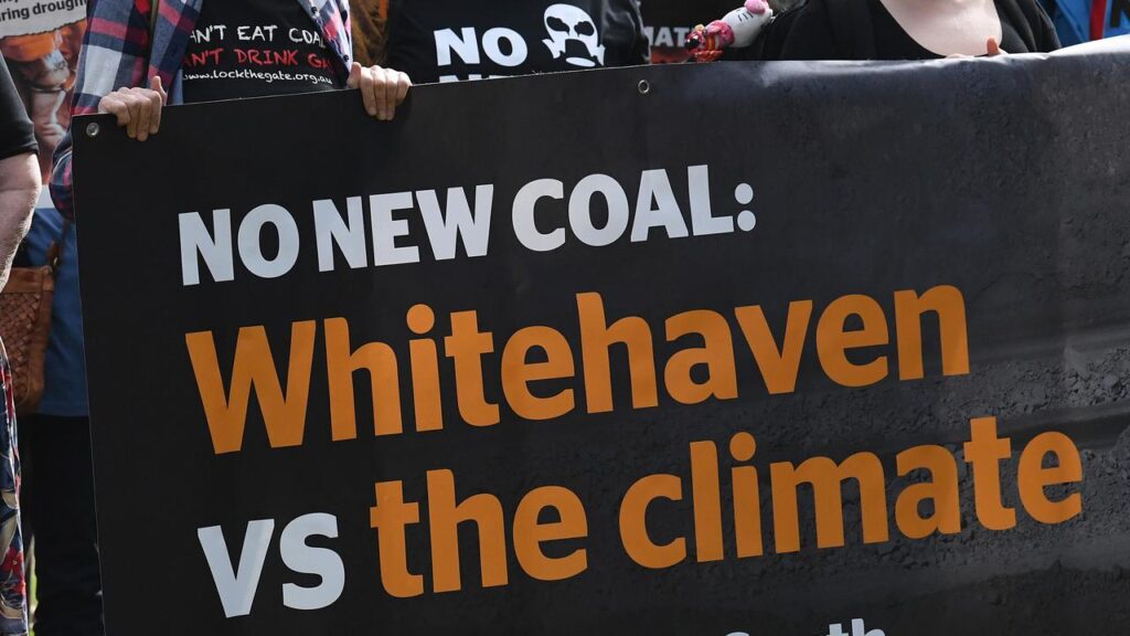 Climate activists have protested at Whitehaven Coal’s annual general meeting in Sydney.