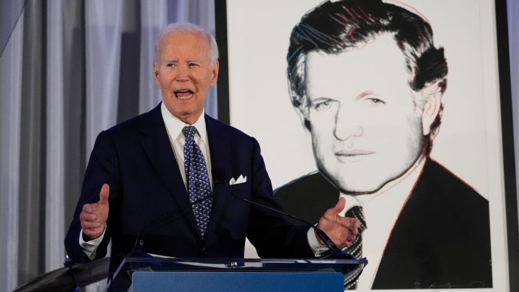 Joe Biden has spoken publicly for the first time since undergoing radiation therapy for cancer.