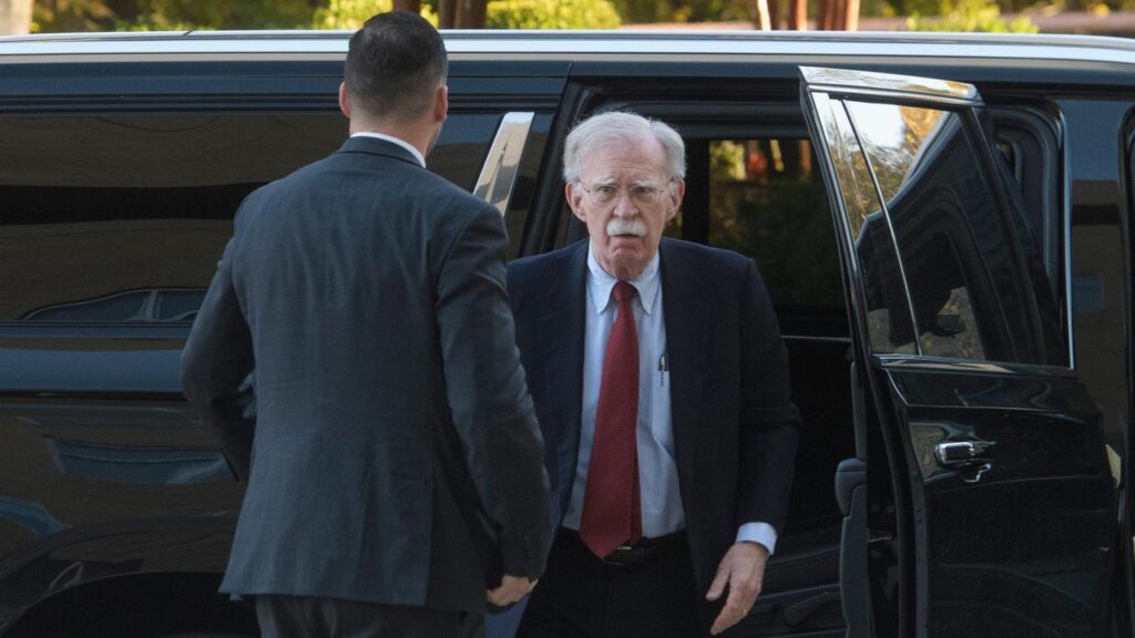 John Bolton is accused of sharing information about his day-to-day activities with relatives.