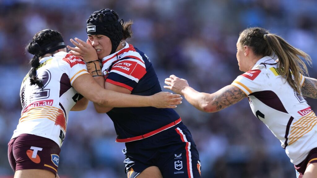 Sydney Roosters player Aliyah Nasio (centre) must front the NRLW judiciary.
