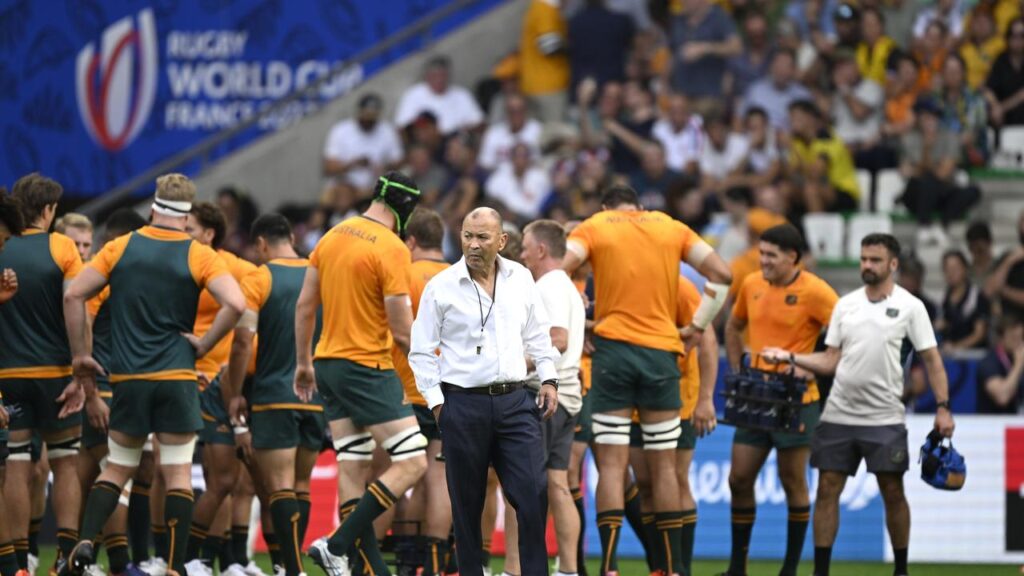 Eddie Jones oversaw Australia’s dismal 2023 Rugby World Cup before walking away to coach Japan.