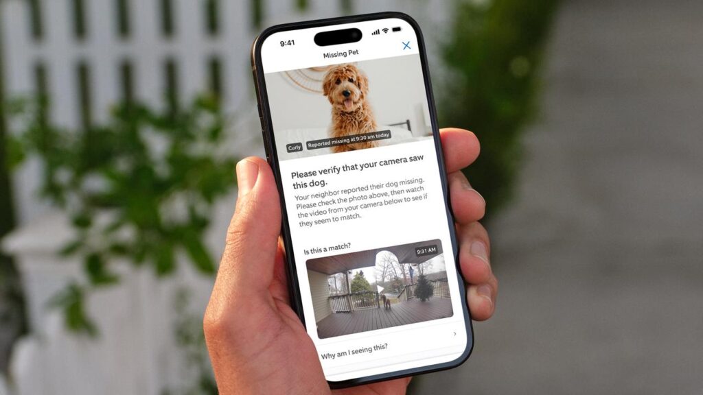 Amazon’s Ring will use artificial intelligence to help users identify lost dogs in the US.
