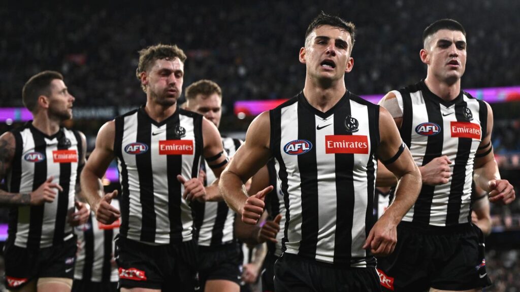 Collingwood gun Nick Daicos (front) has responded to claims of overtures from rival AFL clubs.