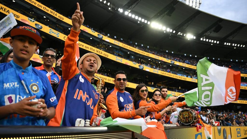 A big crowd has packed into the MCG for the second T20 match between Australia and India.
